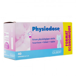 GILBERT PHYSIODOSE Sérum Physiologique - 40 Unidoses of 5ml