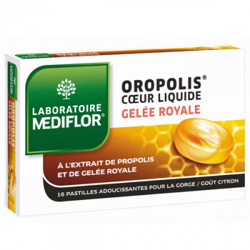 Médiflor Oropolis Coeur Liquide Gelée Royale 16 Pastilles Adoucissantes