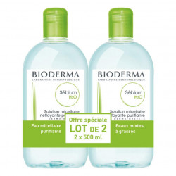 Bioderma Sébium H2O Solution Micellaire Lot de 2 x 500 ml