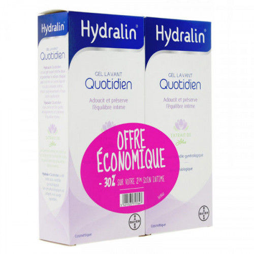 Hydralin Quotidien gel lavant 400 ml x 2