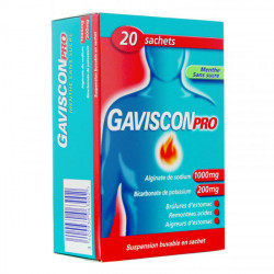 GavisconPro menthe sans sucre suspension buvable 20 sachets