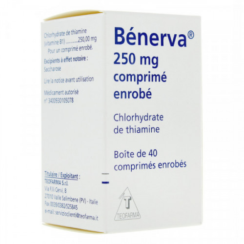 BENERVA 250 mg, 40 comprimés enrobés