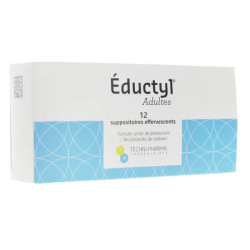 Eductyl suppositoires adultes 12 suppositoires effervescents