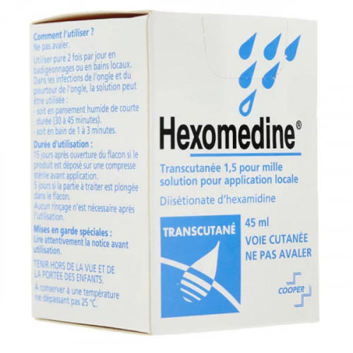 Hexomedine transcutanée solution 45 ml