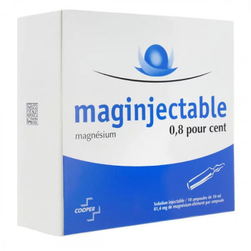 Maginjectable 0,8% 10 ampoules