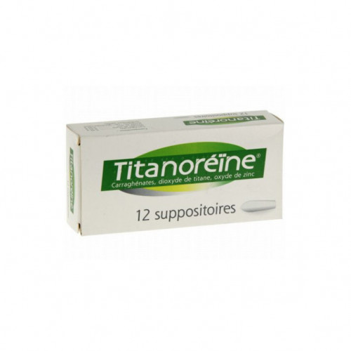 TITANOREINE, suppositoire, boîte de 1 film thermosoudé de 12