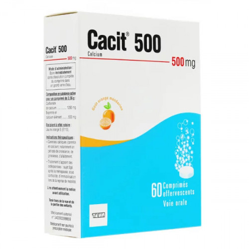 CACIT 500 mg, 60 comprimés effervescents