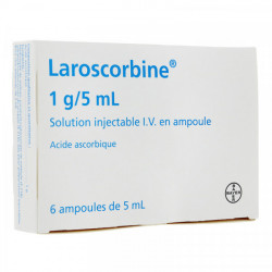 LAROSCORBINE 1 g/5 ml, solution injectable I.V. en ampoule