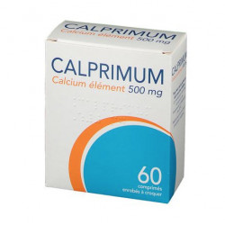 CALPRIMUM 500 mg, comprimé enrobé à croquer, boîte de 2 tubes de 30