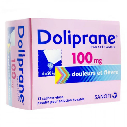Doliprane 100 mg poudre 12 sachets