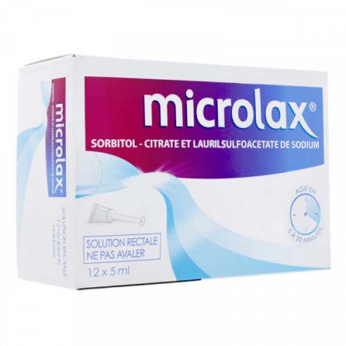 Microlax solution rectale 12 unidoses