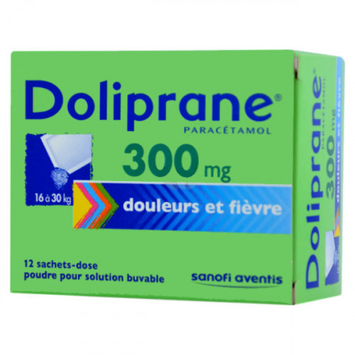 DOLIPRANE 300 mg Poudre pour solution buvable boîte de 12 sachets-dose