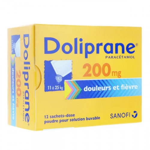 Doliprane 200 mg 12 sachets