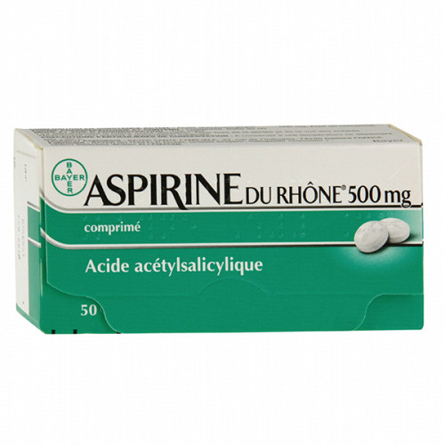 ASPIRINE DU RHÔNE 500 mg, 50 comprimés