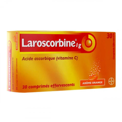 LAROSCORBINE 1 g, 2 tubes de 15 comprimés effervescents