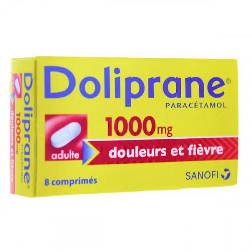 Doliprane 1000 mg 8 comprimés