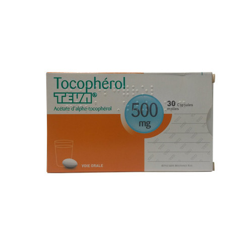 TOCOPHEROL TEVA 500 mg, capsule molle, boîte de 30