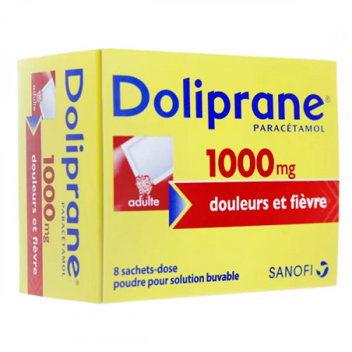 Doliprane 1000 mg poudre 8 sachets