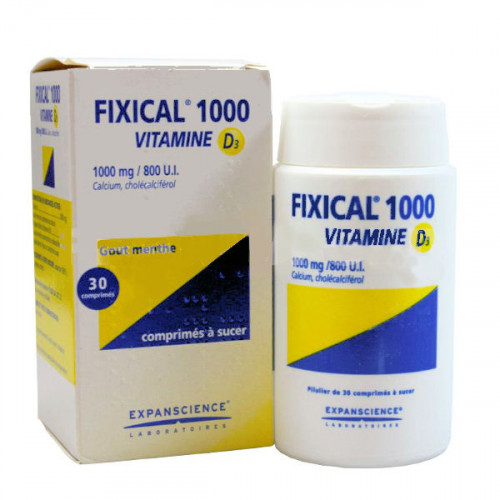 Fixical 1000 Vitamine D3 1000mg/800 UI comprimés