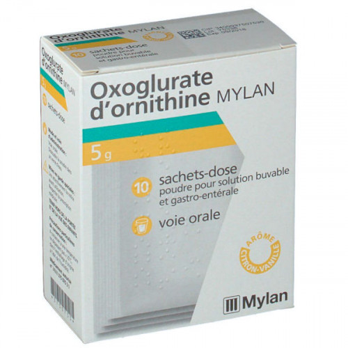 Oxoglurate d'ornithine 5 g MYLAN 10 sachets-doses