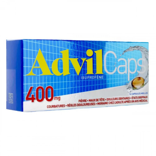 ADVILCAPS 400 mg, capsule molle, boîte de 14