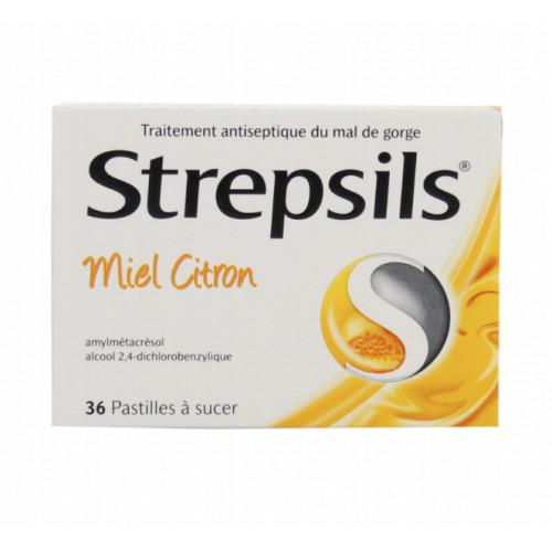 STREPSILS MIEL CITRON, pastille à sucer, boîte de 1 boîte de 36