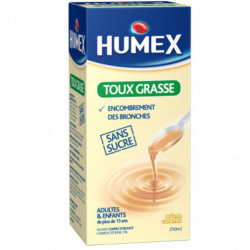 Humex Toux grasses sirop sans sucre flacon de 250 ml