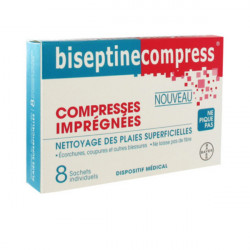 Bayer Biseptinecompress 8 Compresses Imprégnées