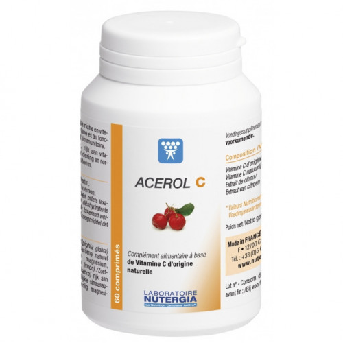 Nutergia Acerol C vitamine C 60 Comprimés