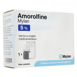 Mylan Amorolfine 5% vernis antifongique 2,5ml 20 spatules