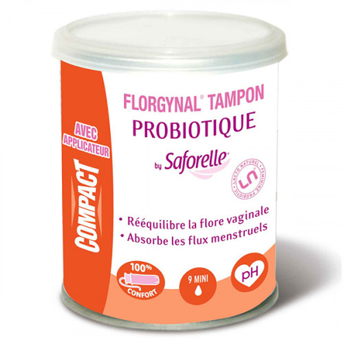 Saforelle Florgynal Tampon Probiotique Applicateur Compact 9 Mini