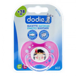 Dodie sucette anatomique silicone fille +18 mois