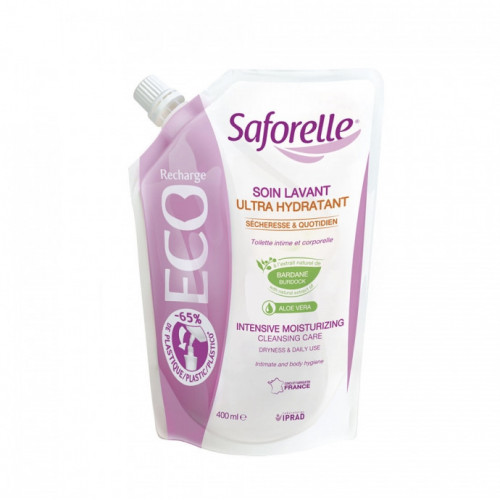 Saforelle Soin Lavant Ultra Hydratant Recharge, 400 ml