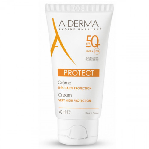 Aderma Protect Crème Très Haute Protection SPF 50+ Sans Parfum 40 ml 