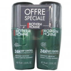 Biotherm Homme Day Control Natural Protect 24H Roll-On Lot de 2 x 75 ml