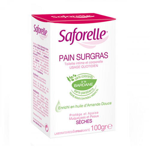 Saforelle Pain Surgras Hygiène Intime et Corporelle 100g