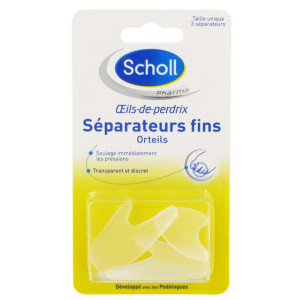 SCHOLL Fine Toe Separators - 3 Partial-Eye Separators