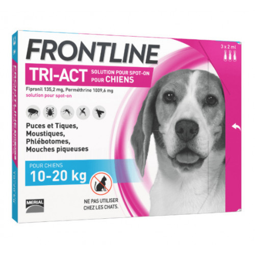 Frontline Tri Act  Chiens 10-20 kg 3 Pipettes