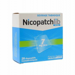 NICOPATCHLIB 7 mg/24 heures, dispositif transdermique, boîte de
