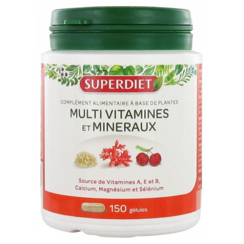 SUPERDIET Multivitamins Minerals - 150 Gélules