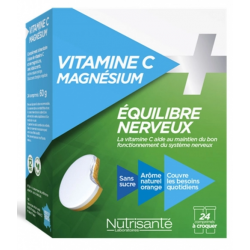 NUTRISANTE VITAMINE C + Magnésium - 24 Comprimés
