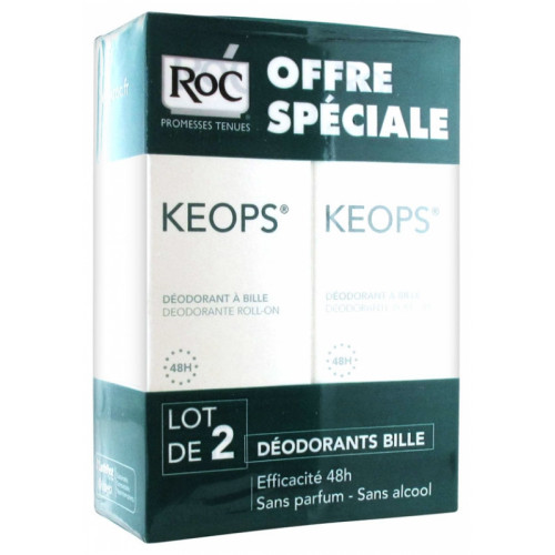 ROC KEOPS Déodorant à bille Lot de 2x30ml