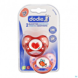 DODIE ANATOMIC SOother A18 +6 Months Silicone - 2 Soothers