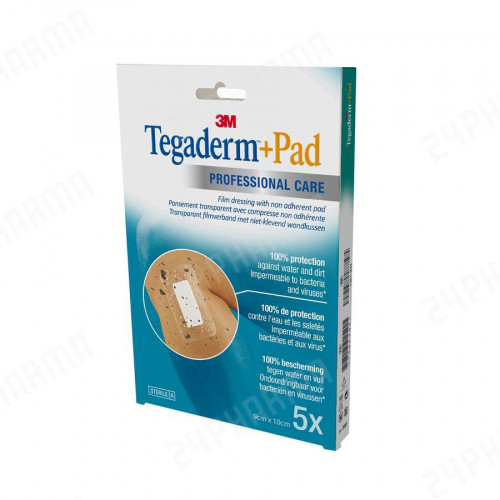 Tegaderm + Pad Pansement Transparent Stérile 9CMx10CM - 5