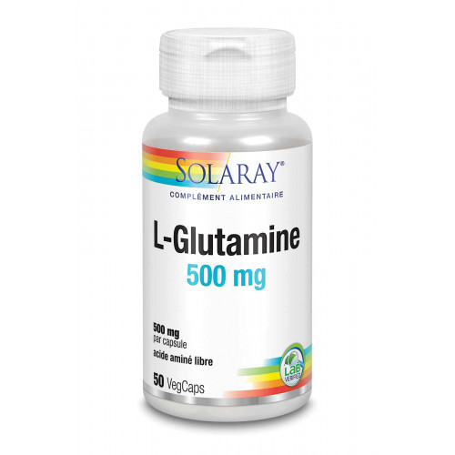 SOLARAY L-GLUTAMINE 500MG - 50 Capsules