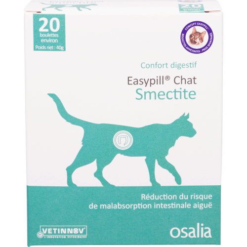 Easypill Chat Smectite Confort Digestif 20 boulettes