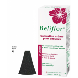 BELIFLOR COLORATION CREME CHEVEUX N°04 Chatain - 135 ml