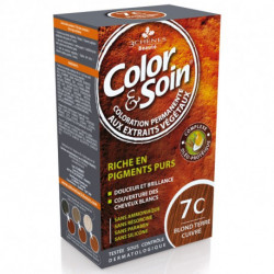 COLOR & SOIN Coloration Permanente N°7C - Blond Terre Cuivré