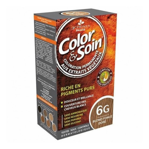 COLOR & SOIN Coloration Permanente N°6G - Blond Foncé Doré