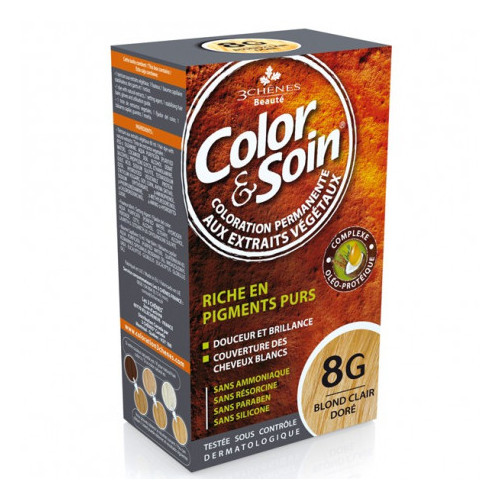 COLOR & SOIN Coloration Permanente N°8G - Blond Clair Doré